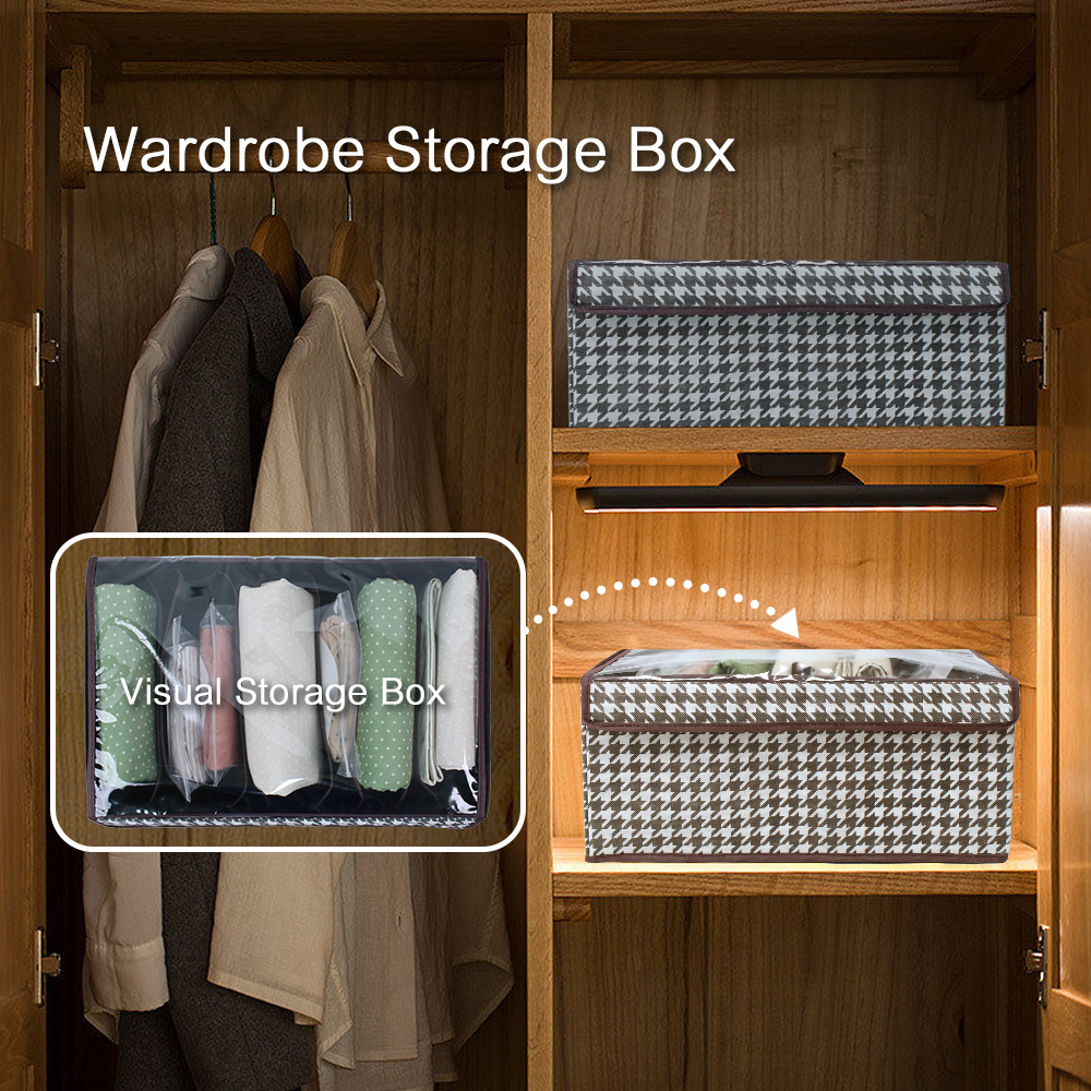 wardrobe closet storage organizer bag for clothes jeans t-shirt sock foldable drawer organizer with dividers