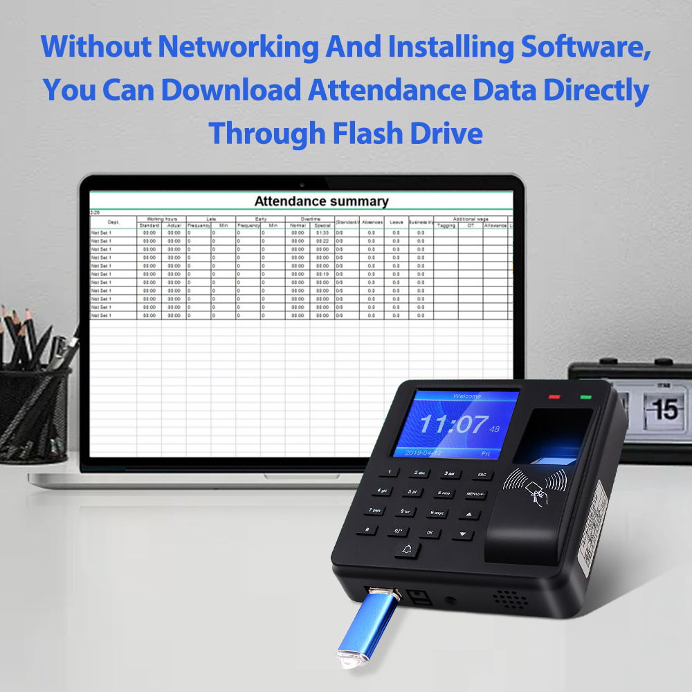 Attendance Access Control Fingerprint Password Time Attendance And Access Control Device for Office