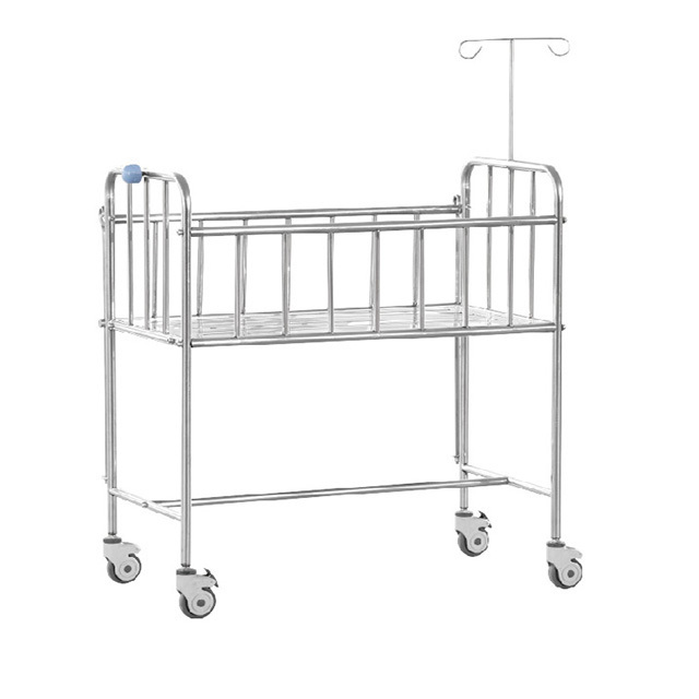 YFY045T Stainless Steel Antique Hospital Baby Crib