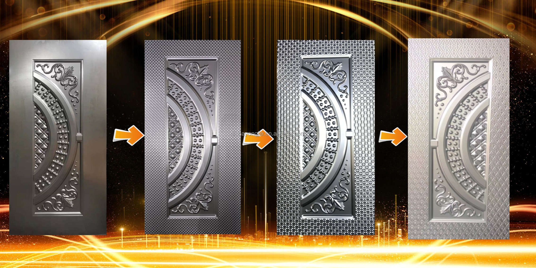 Stamped Steel Door Skin Cold Rolled Sheet for home Embossed Stainless Steel Sheet Decorative Metal Sheet