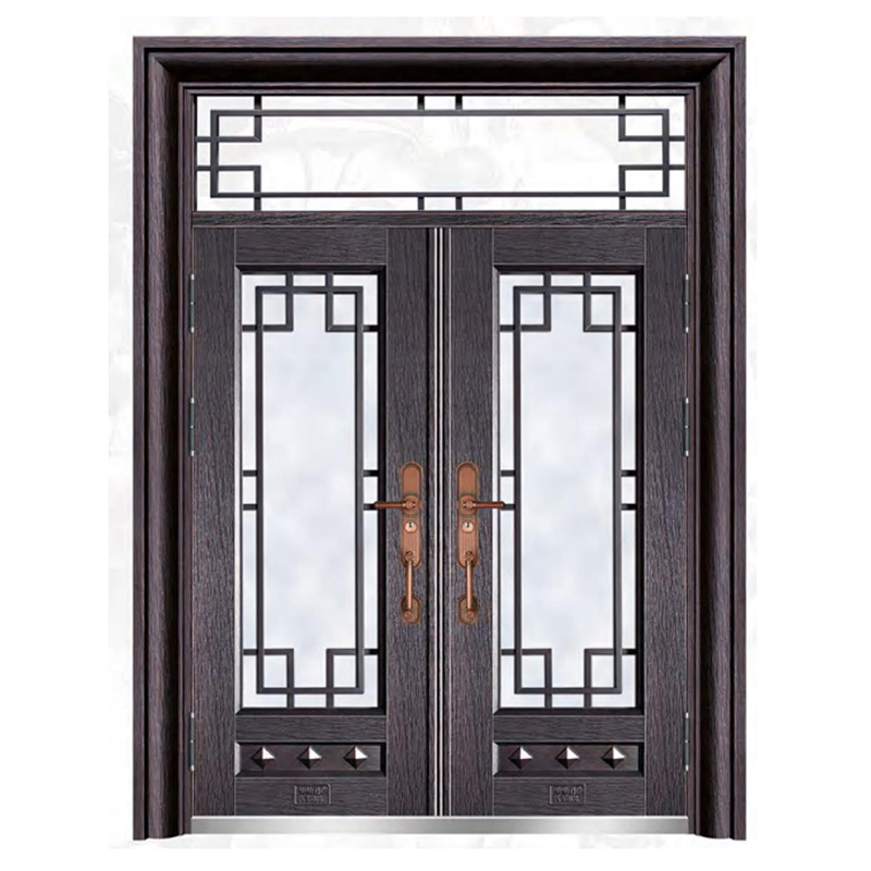 ABYAT Modern Villa Front Copper Main Door Grill Design Bullet Proof Security Steel Metal Door