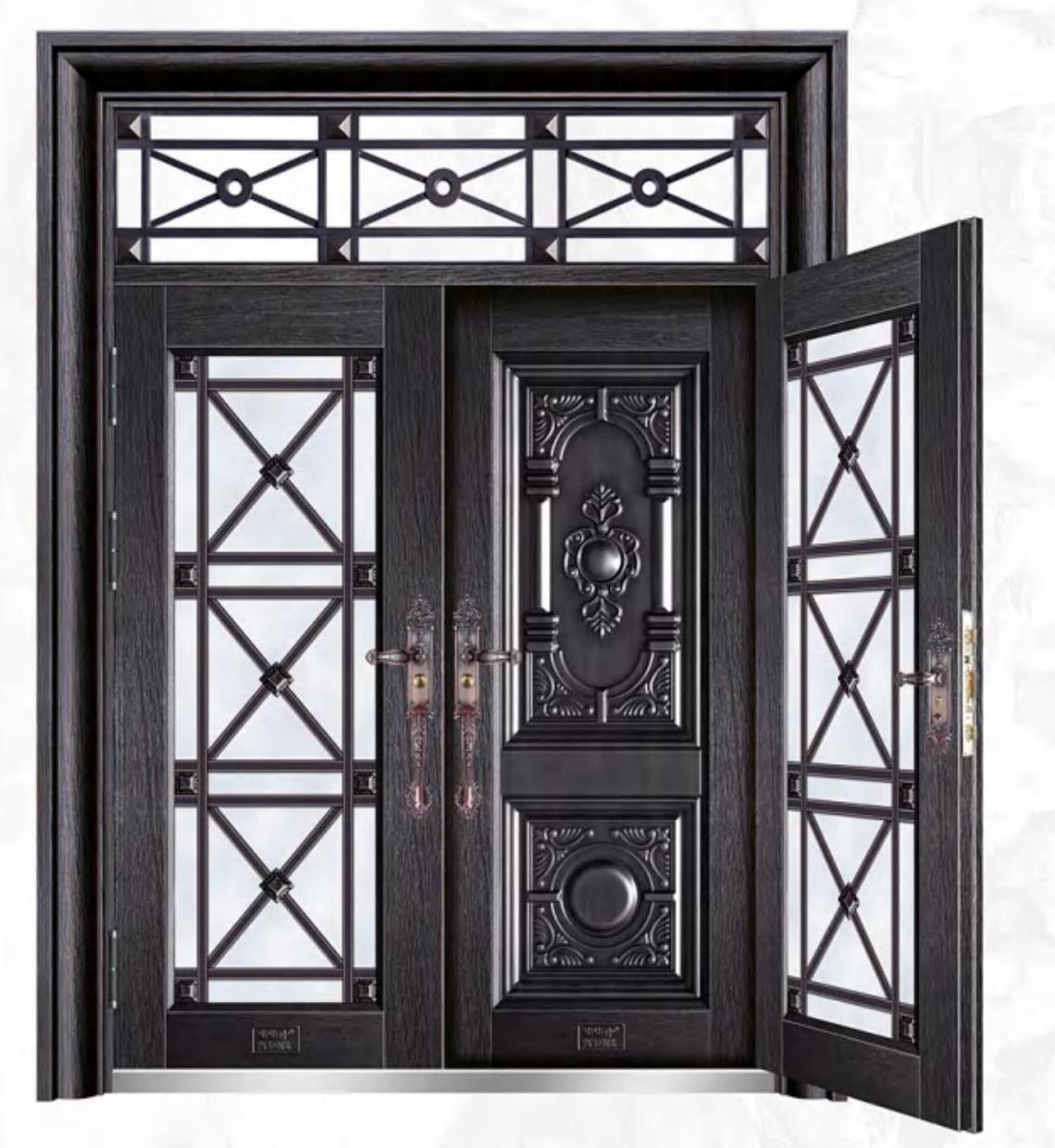 ABYAT Modern Villa Front Copper Main Door Grill Design Bullet Proof Security Steel Metal Door