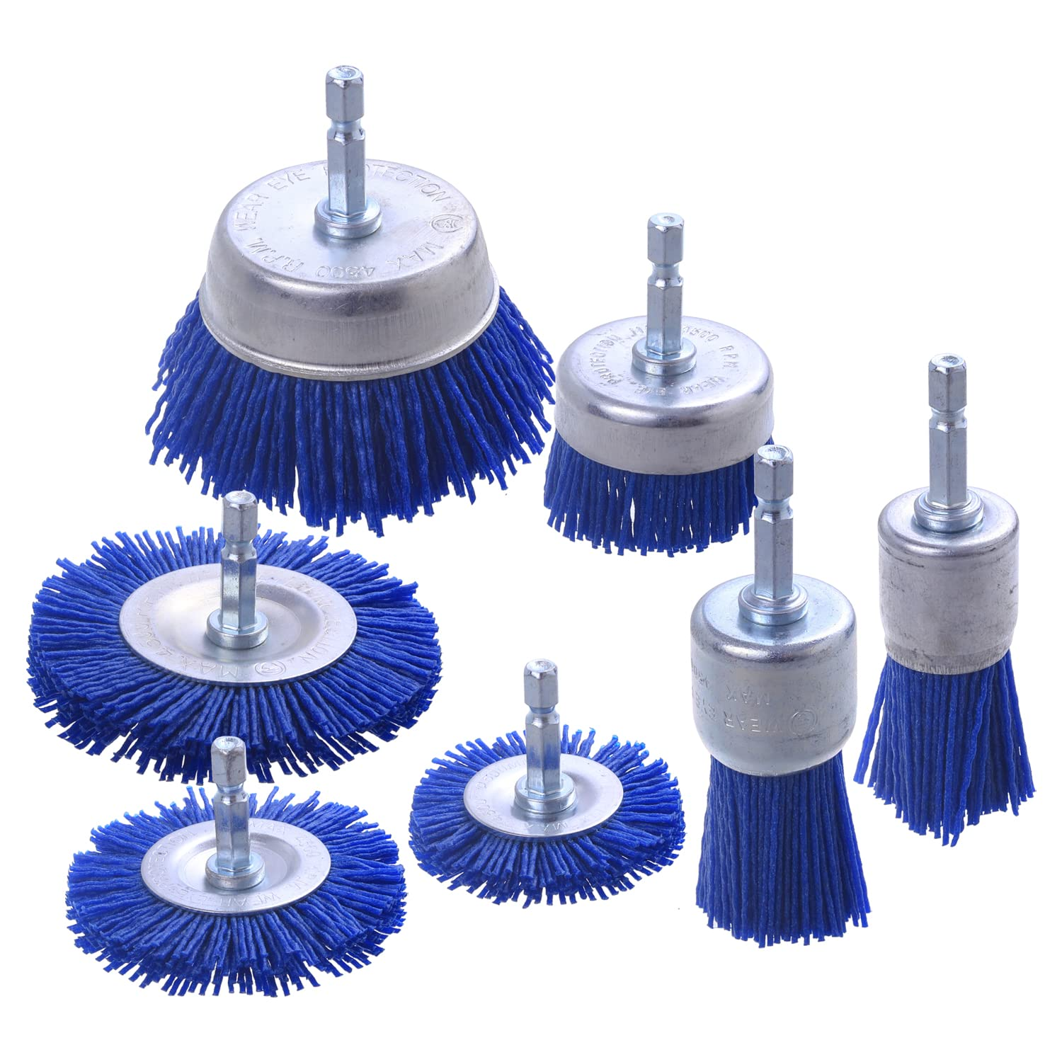 DELUN Abrasive Nylon wheel Wire Brush Removal of Rust/Corrosion/Paint- Wire Brush for Drill