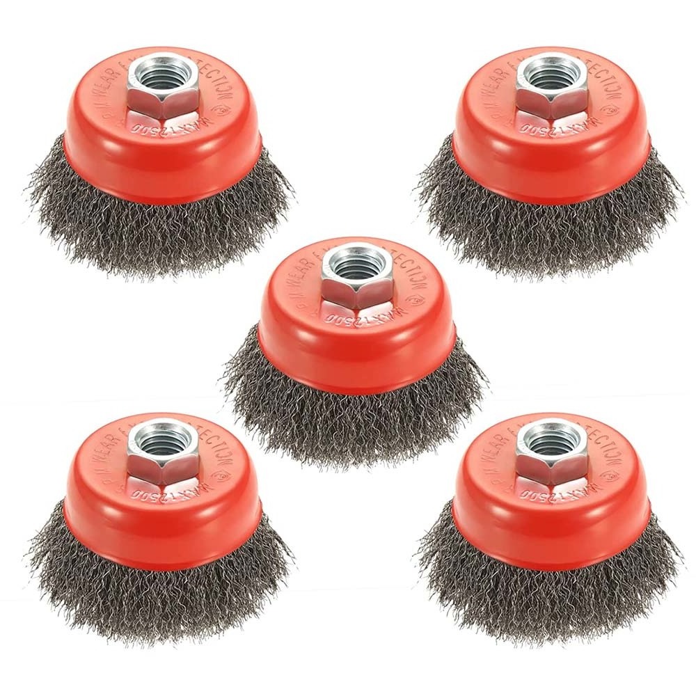 DELUN 4 inch Crimped Bowl Cup Wire Brush Selling Well Products Super-long Durability