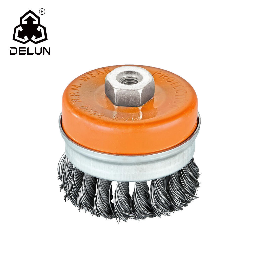 DELUN 3 Inch Knotted Wire Wheel Brush Selling Well Products with MPA and  EN12413 Standard