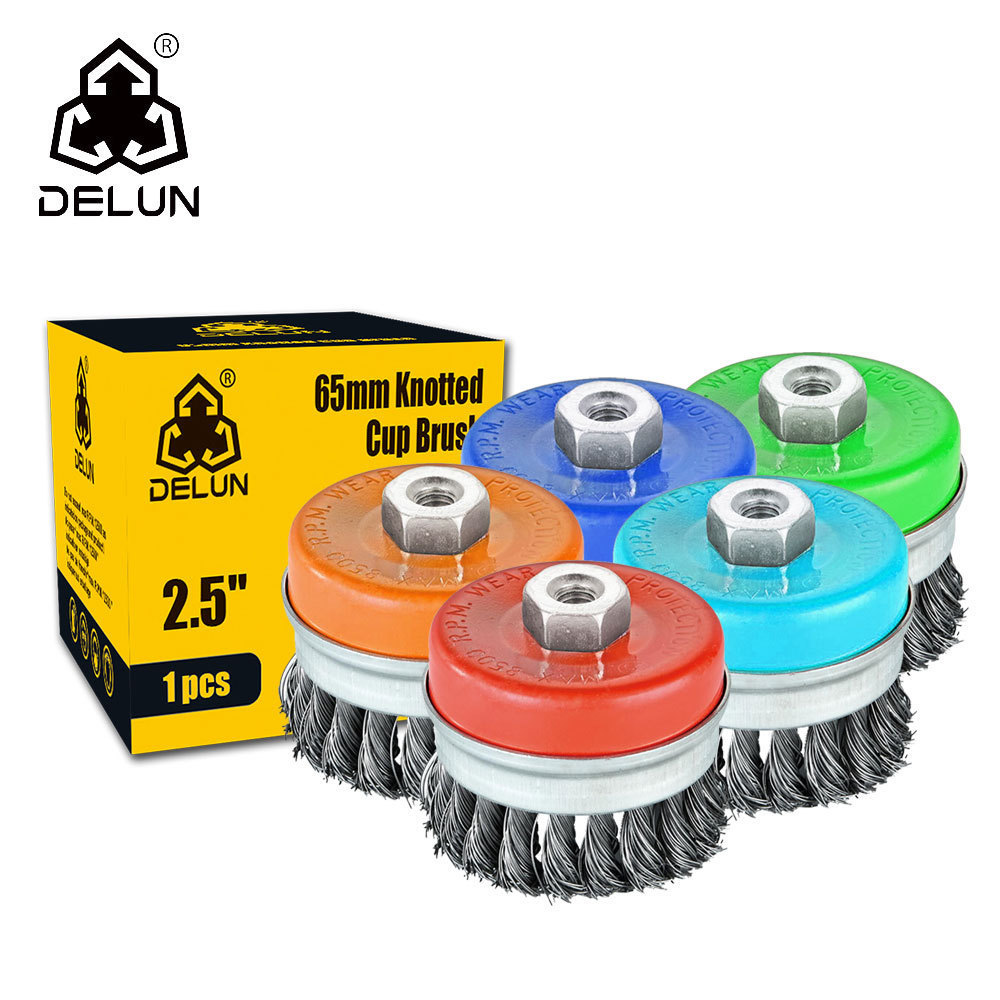 DELUN 3 Inch Knotted Wire Wheel Brush Selling Well Products with MPA and  EN12413 Standard