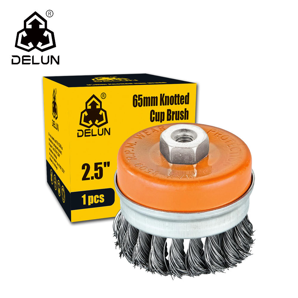 DELUN 3 Inch Knotted Wire Wheel Brush Selling Well Products with MPA and  EN12413 Standard