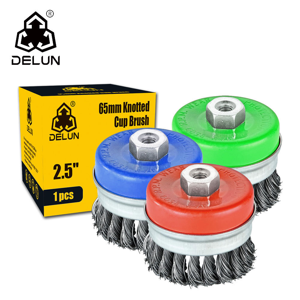 DELUN 3 Inch EN12413 Standard Knotted Wire Wheel Brush Selling Well Products with MPA