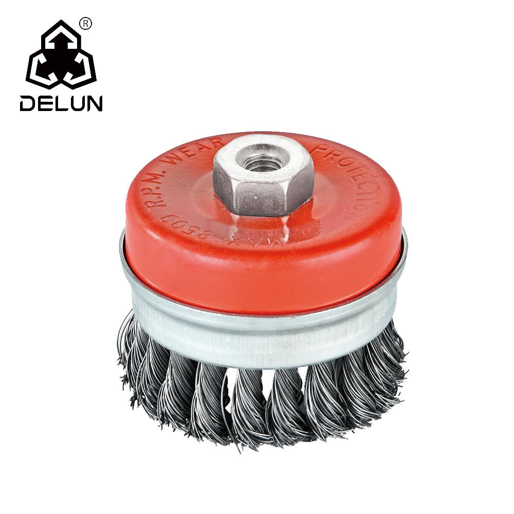 DELUN 3 Inch EN12413 Standard Knotted Wire Wheel Brush Selling Well Products with MPA