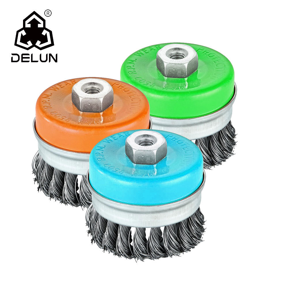 DELUN 3 Inch EN12413 Standard Knotted Wire Wheel Brush Selling Well Products with MPA