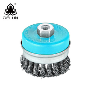 DELUN 3 Inch EN12413 Standard Knotted Wire Wheel Brush Selling Well Products with MPA