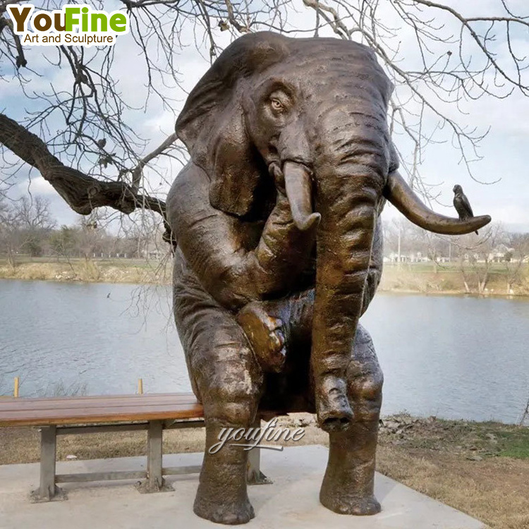 high quality antique brass elephant statue