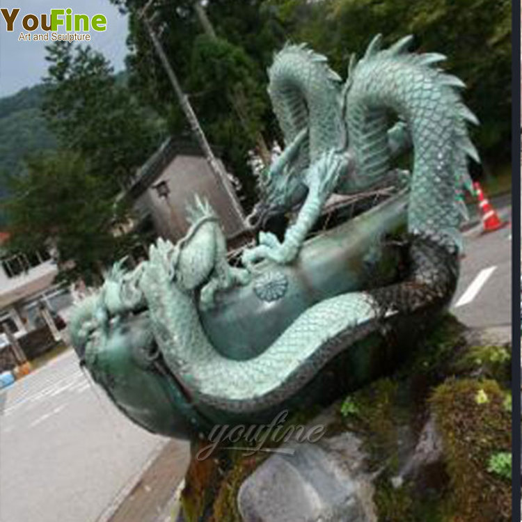 Beautiful Bronze Customized Metal Casting Design Dragon Water Fountain for Sale