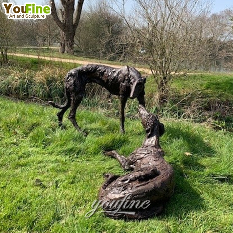 Life Size Bronze Greyhounds Dog Sculpture for Sale