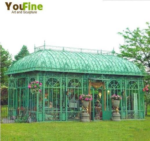 Large Outdoor Garden Decor Garden Line Wrought Iron Steel Metal Frame Gazebo for Sale