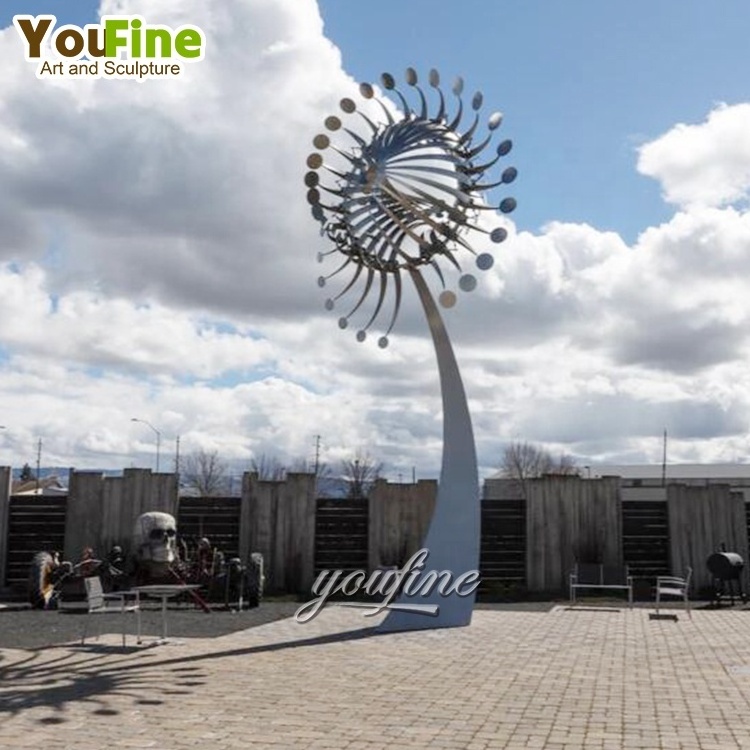 Famous Outdoor Garden Modern Stainless Steel Wind kinetic Energy Sculpture