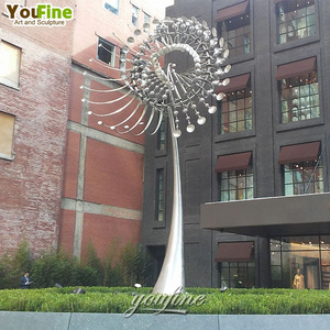 Famous Outdoor Garden Modern Stainless Steel Wind kinetic Energy Sculpture