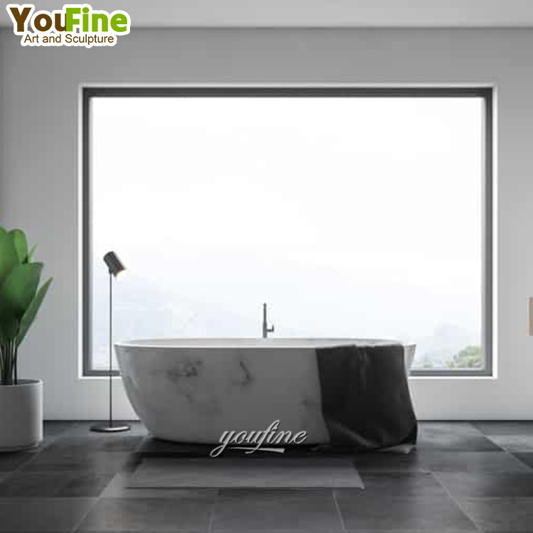 Hot Sale Low Stone Custom High Quality Black Marble Natural Bathtub For Bathroom