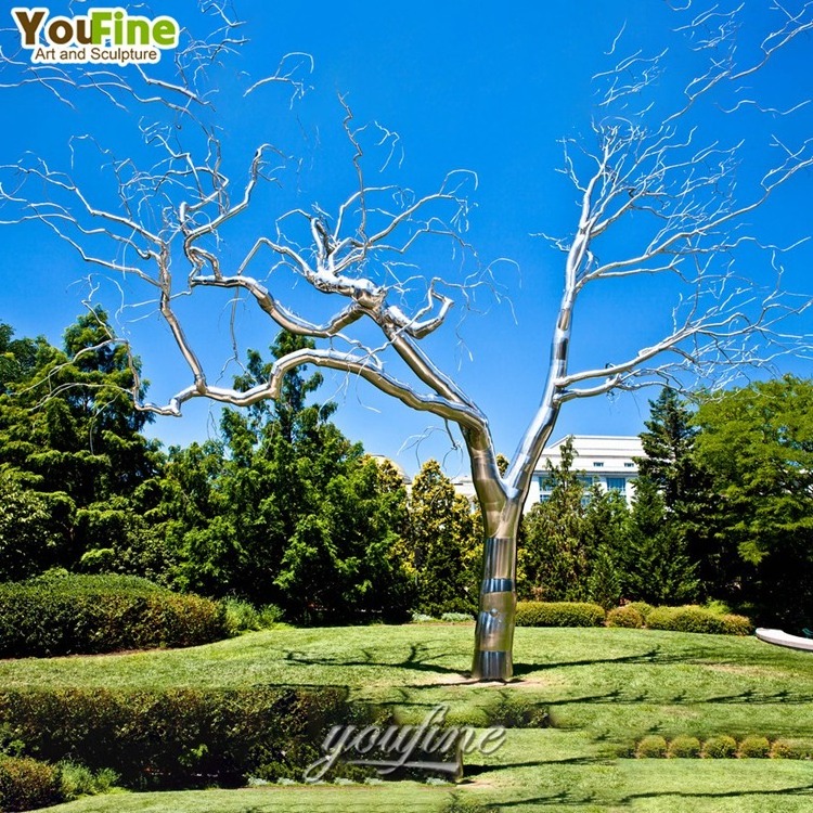 Outdoor Park Tree Art Statue Large Led Light Outdoor Metal Tree Sculpture For Sale