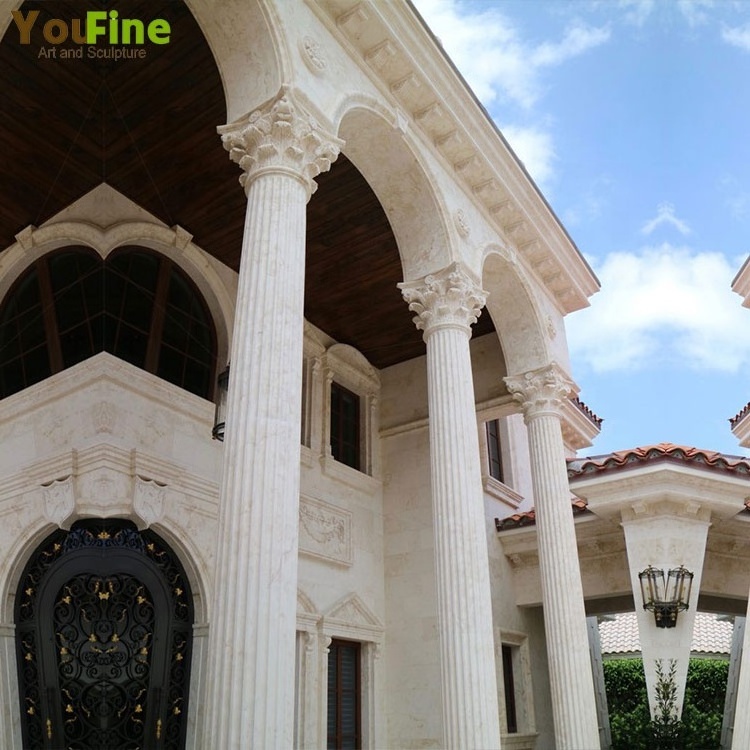 granite round columns for garden