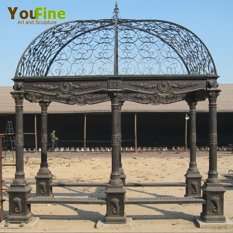 China Supplier Outdoor Garden Cast Iron Gazebo