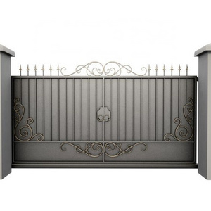 Wrought Iron Metal Gate Hinges Driveway Sliding Iron Gate