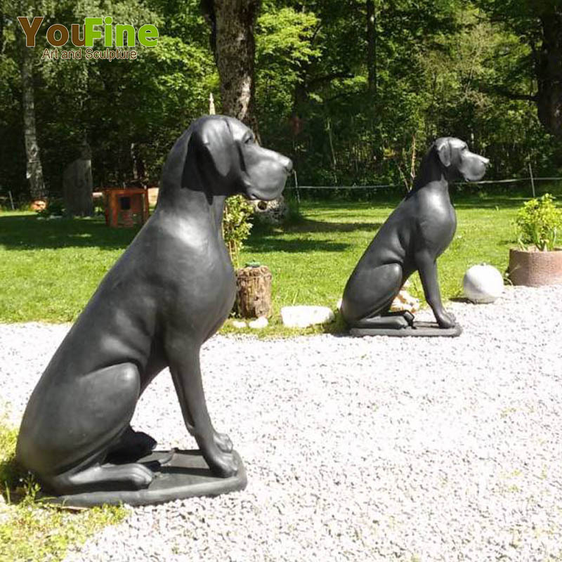 Life Size Bronze Great Danes Statue For Sale