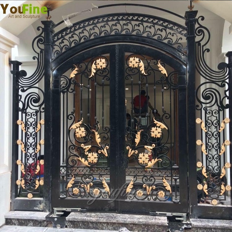 Hot Sales Antique Wrought Iron Door Gates for Outdoor Driveway