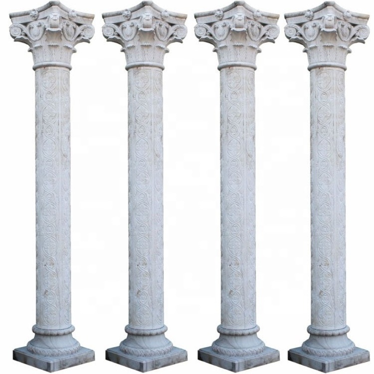 granite round columns for garden