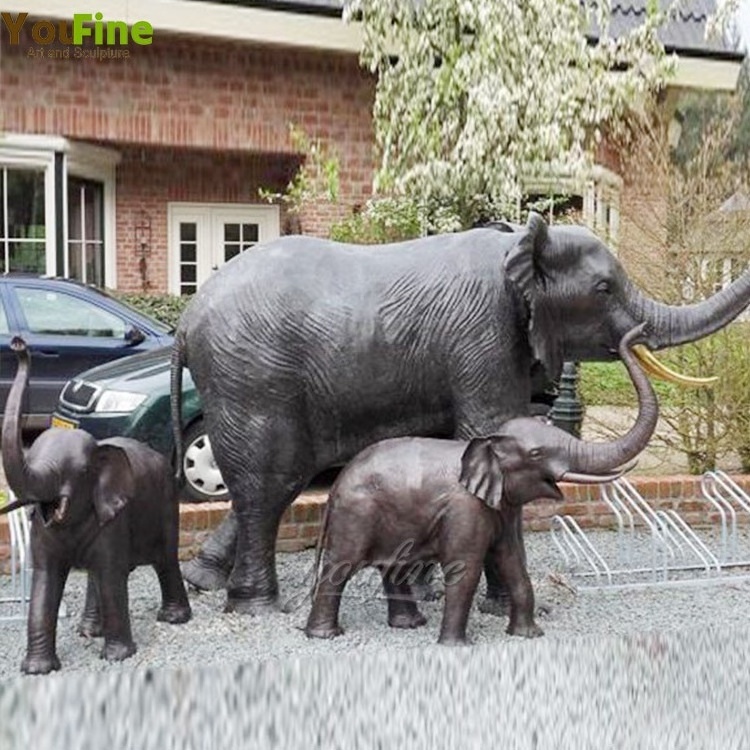 Outdoor Decoration Life Size Bronze Elephant Fountain for Sale