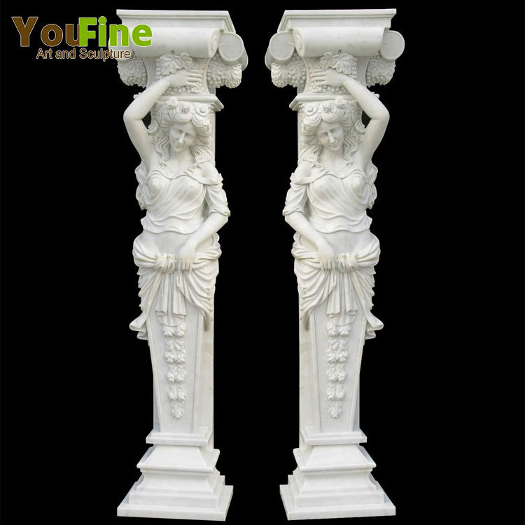 Stone Roman pillar Marble decorative pillars for homes