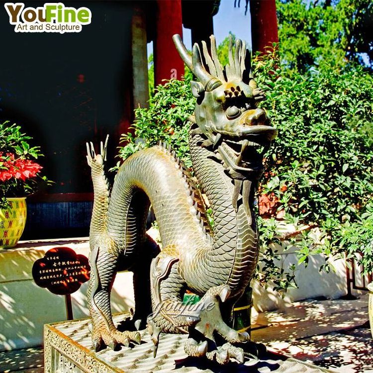 Outdoor Bronze Life Size Statues Big Size Chinese Dragon Water Fountain