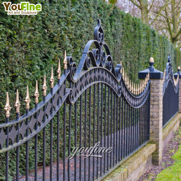 High quality Cheap exterior ornamental fencing victorian Wrought Iron Garden Fence Price