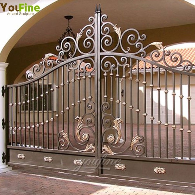 Hot Sales Antique Wrought Iron Door Gates for Outdoor Driveway