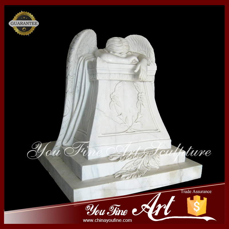 Granite Stone Angel Headstone with Heart Shape