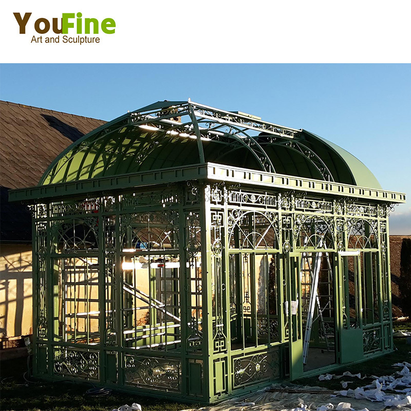 Customized Garden Cast Iron Gazebo Green House