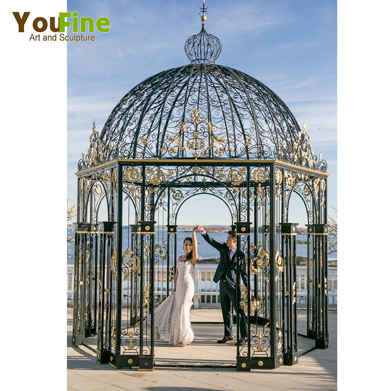 Luxury Garden Modern Wrought Iron Gazebo for Wedding