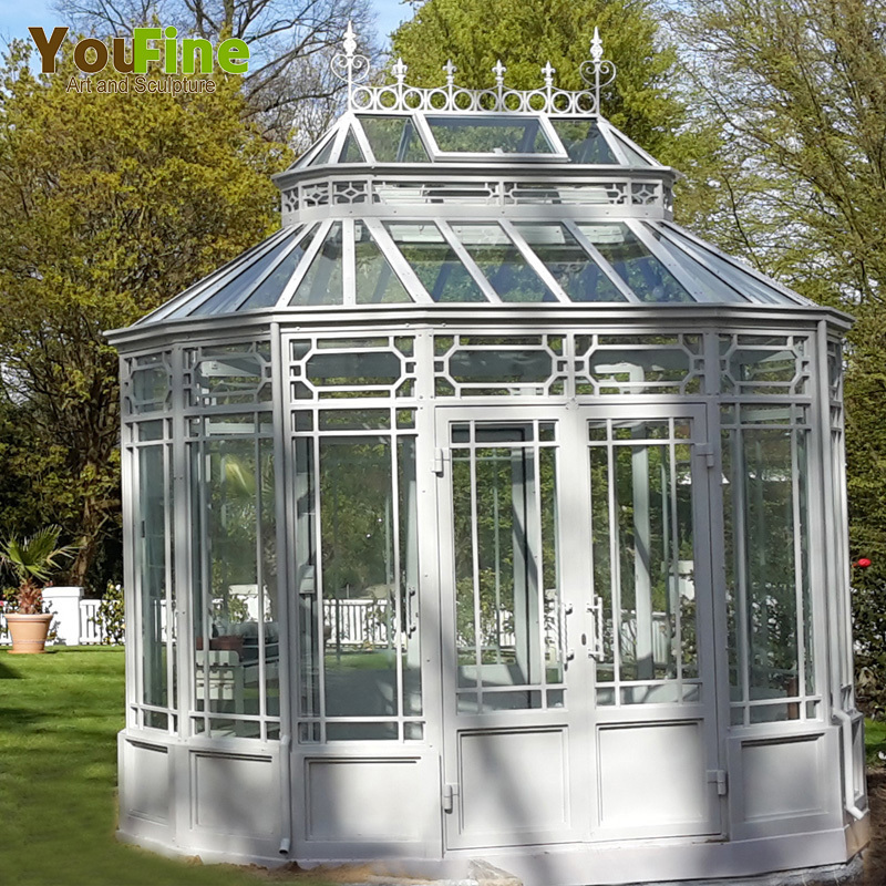 Popular garden iron pavilion gazebo with roof