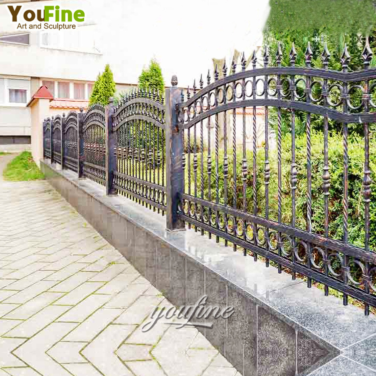 High quality Cheap exterior ornamental fencing victorian Wrought Iron Garden Fence Price