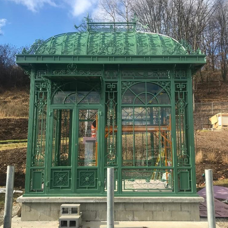 French Style Steel Pipe Greenhouse Victorian Iron Gazebo