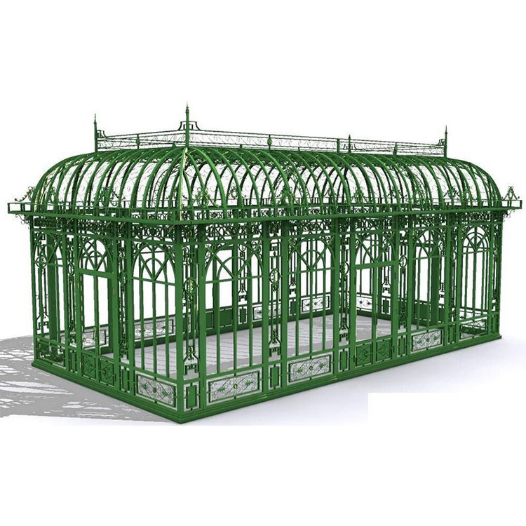 French Style Steel Pipe Greenhouse Victorian Iron Gazebo