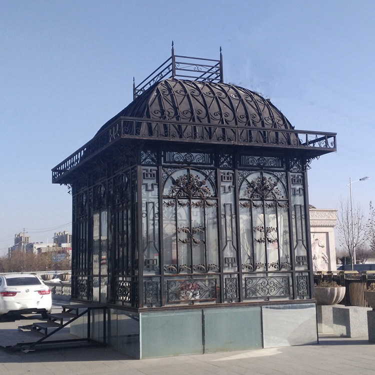 French Style Steel Pipe Greenhouse Victorian Iron Gazebo