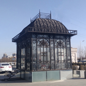 French Style Steel Pipe Greenhouse Victorian Iron Gazebo