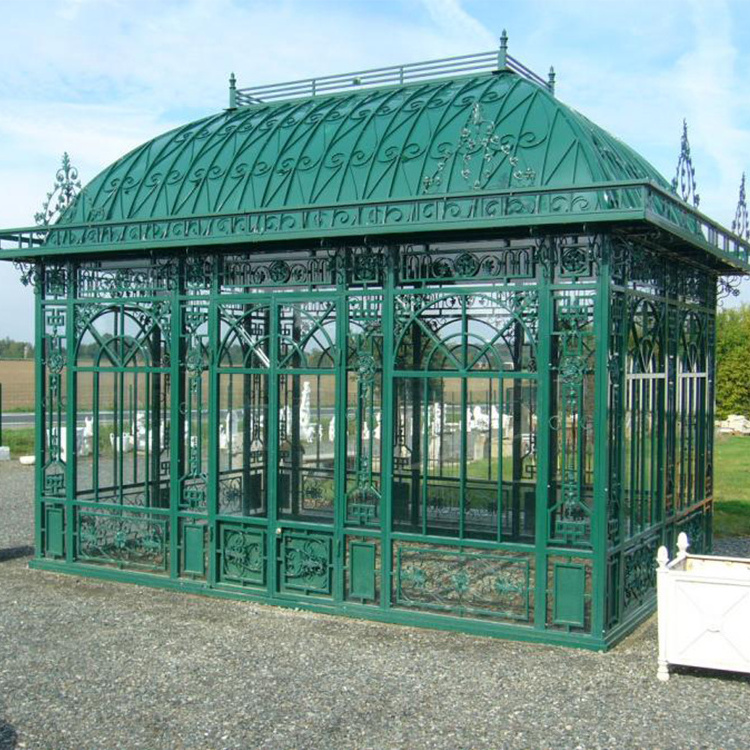 French Style Steel Pipe Greenhouse Victorian Iron Gazebo