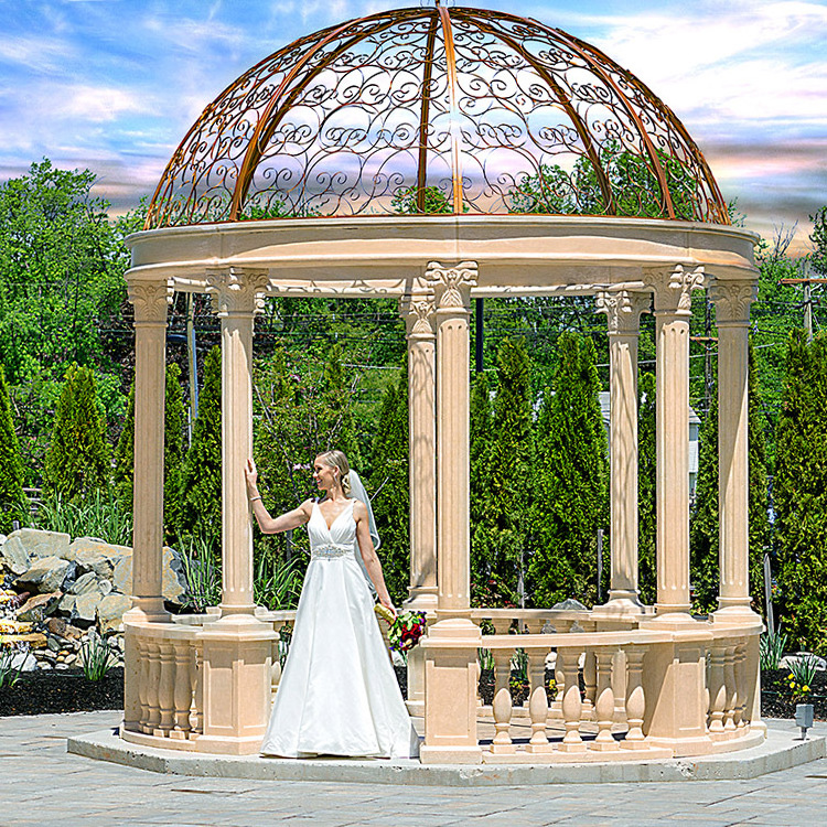 Garden Outdoor Marble Gazebo for Wedding Decoration