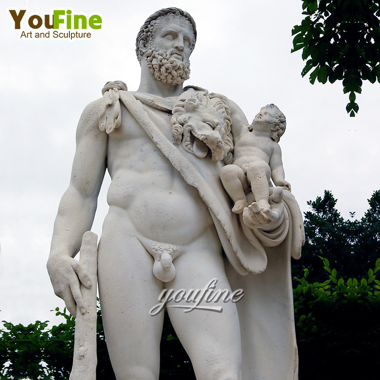 Classic Roman antique sculpture marble three men sculpture for palace decoration