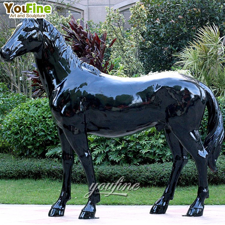 Life Size Modern Outdoor Animal Resin Fiberglass Horse Garden Statues