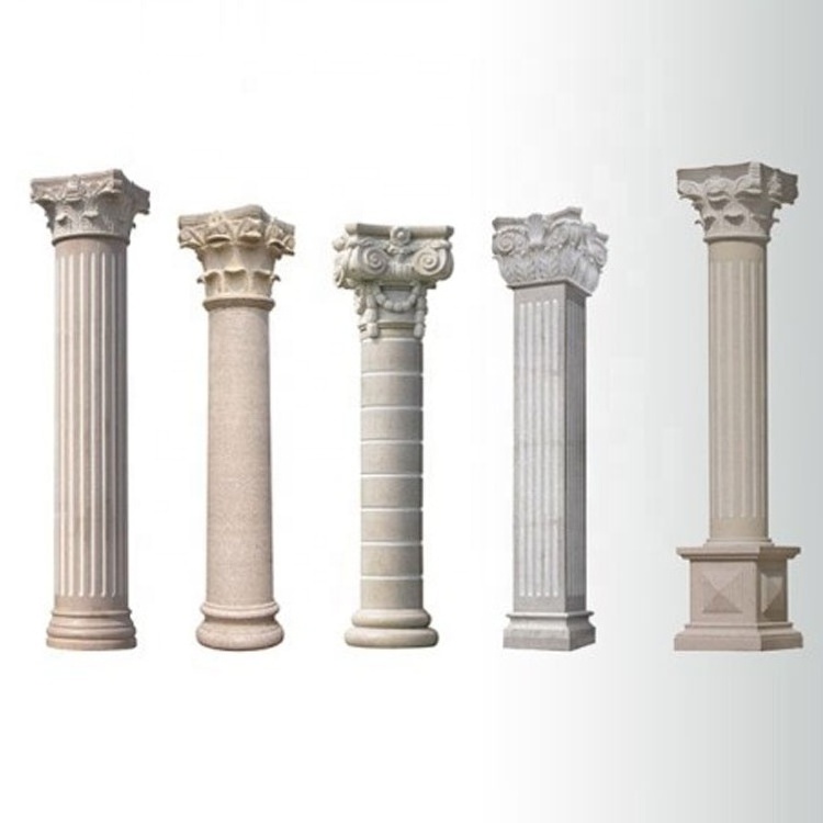 granite round columns for garden