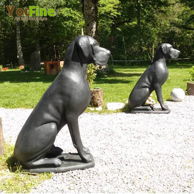 Life Size Bronze Great Danes Statue for Garden