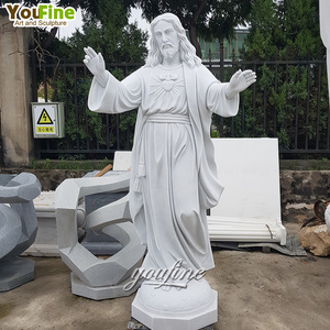 Life size outdoor garden decor modern religious Jesus christ statue marble